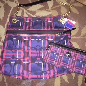 Coach purse and wristlet